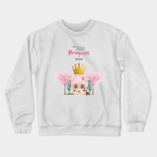 Crowned Pink Fairy Castle for the Little Princess Crewneck Sweatshirt